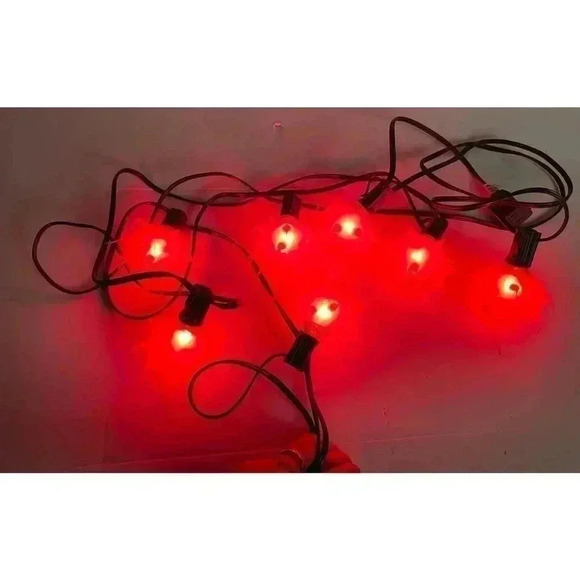 VTG Silicone Dipped Globe String Lights Rare Bright Rare Crazy Glow 10.5" Long - Picture 1 of 11